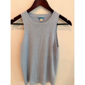 J.Crew 100% Cashmere Tank Top Blue Sleeveless Sweater Size M